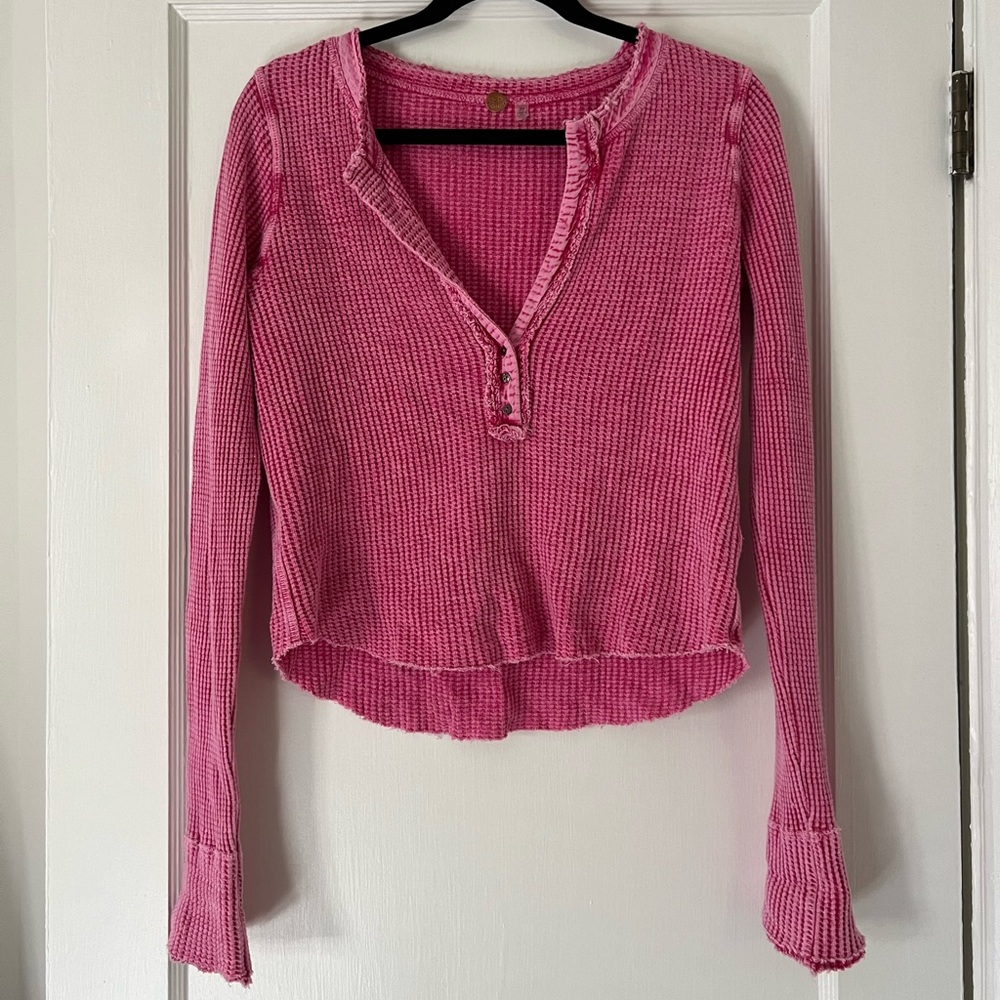 Free People pink henley